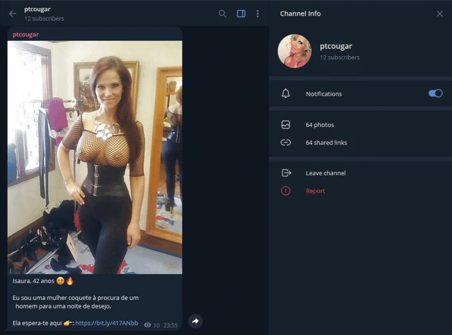 Pré-visualização do grupo do Telegram Cougars Liberais para Encontrar